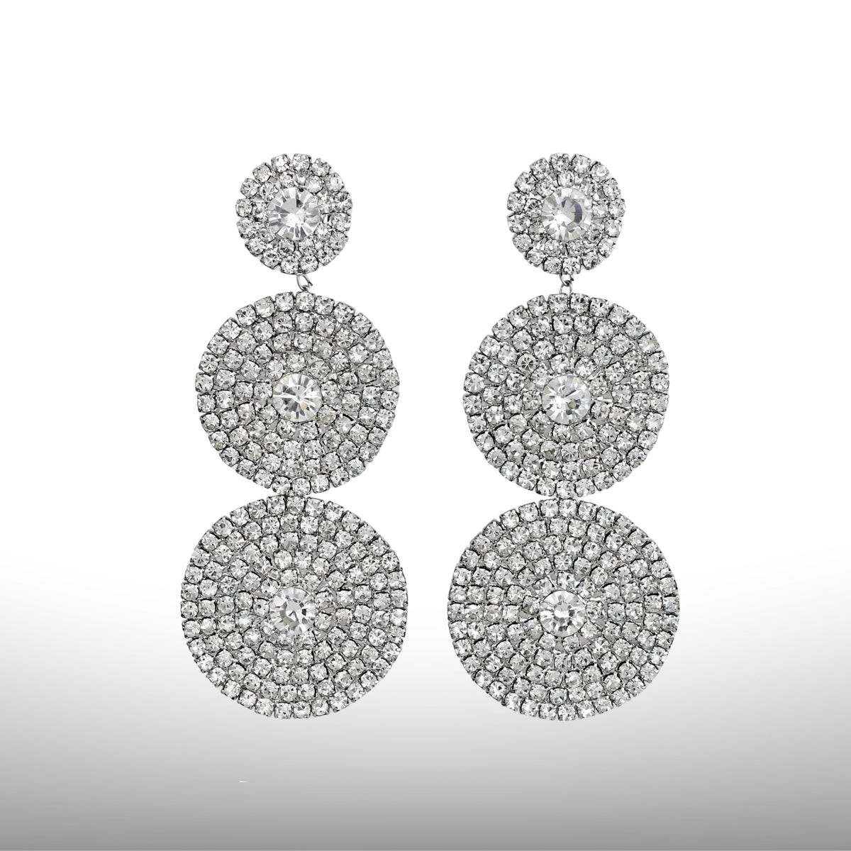Lumière Triple Tier Crystal Drop Earrings