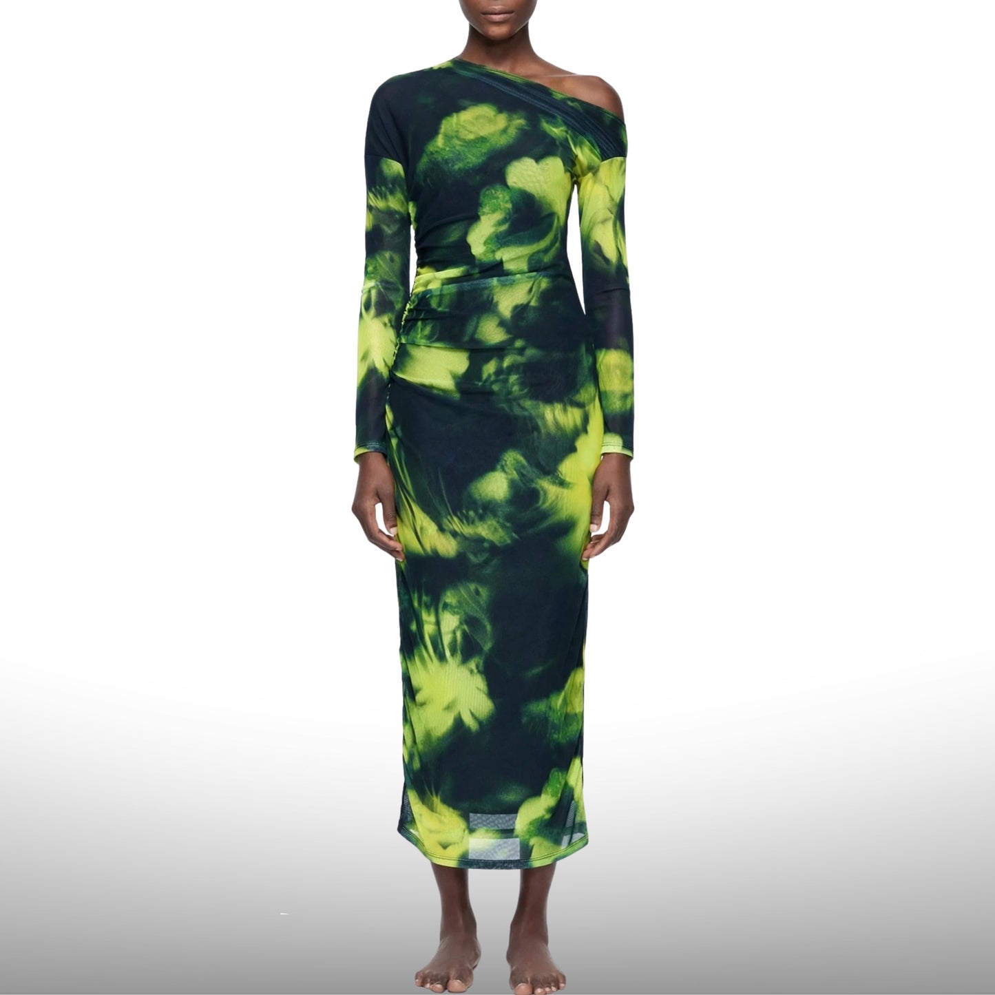 Noosa Acid Bloom Mesh Maxi Dress