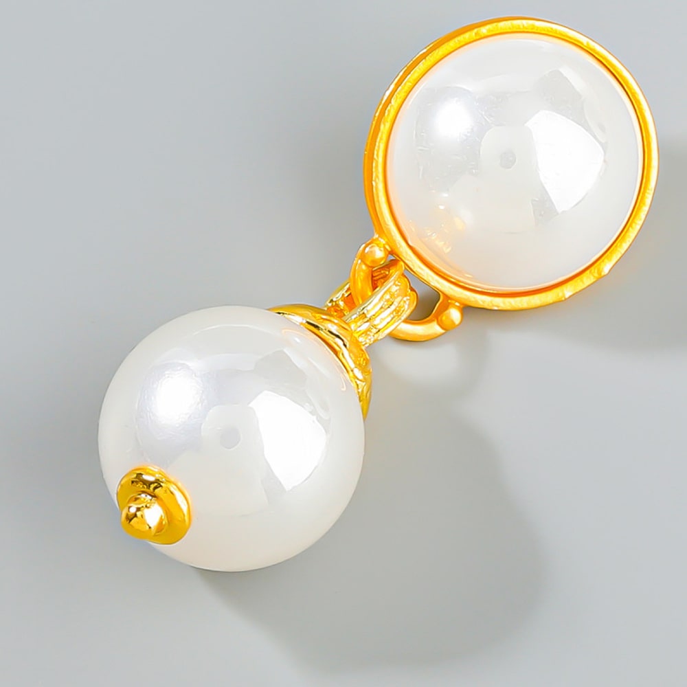 Women's Fashion Simple Elegant Imitation Pearls Dangle Earrings  Material: Alloy KMT10383B025
