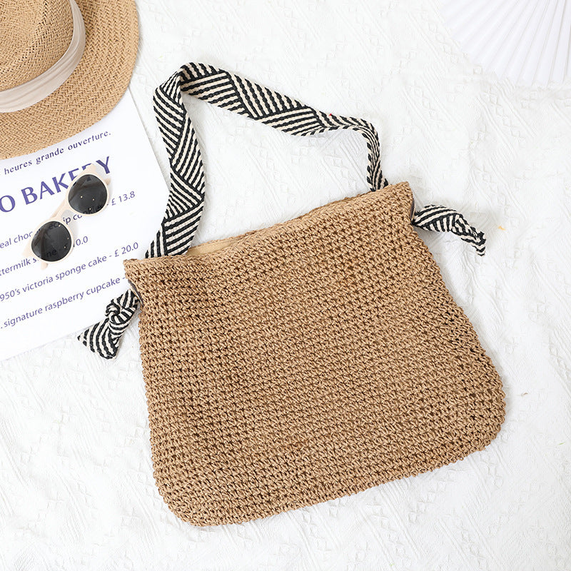 Women Fashion Woven Shoulder Bag Material: Straw KMT10383B912E