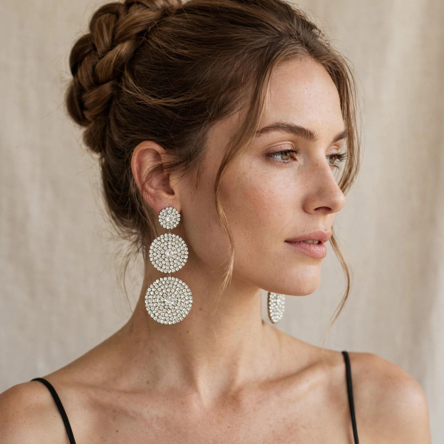 Lumière Triple Tier Crystal Drop Earrings