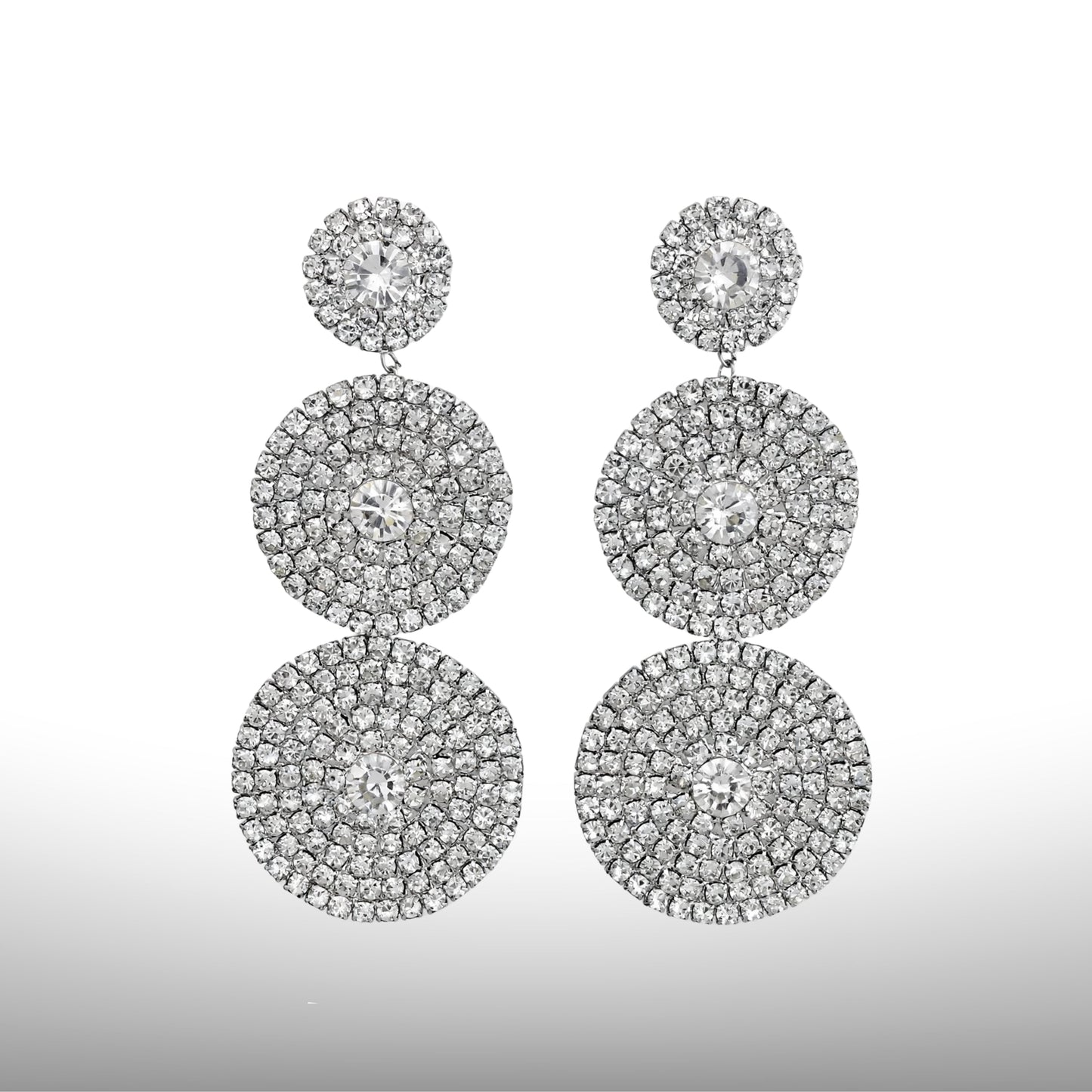 Lumière Triple Tier Crystal Drop Earrings