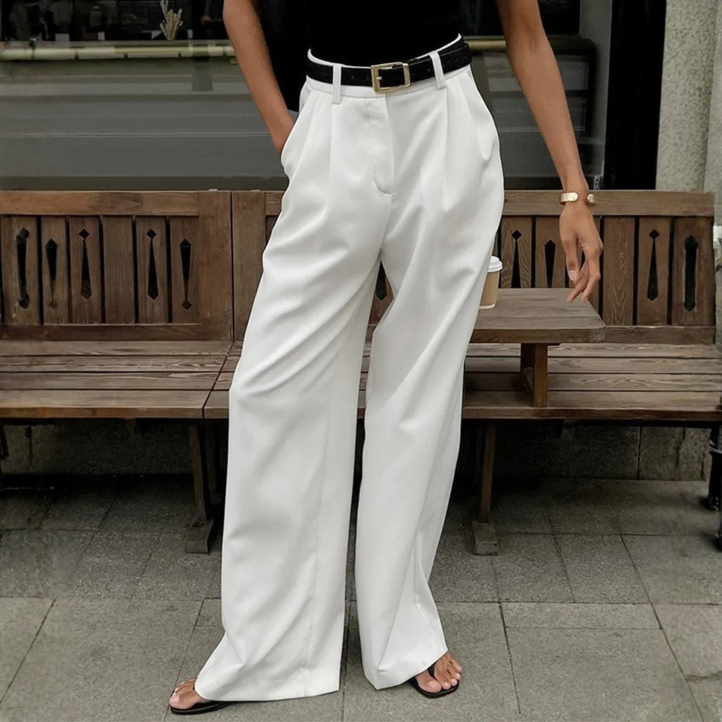 Casual Loose High Waist Wide Leg Pants