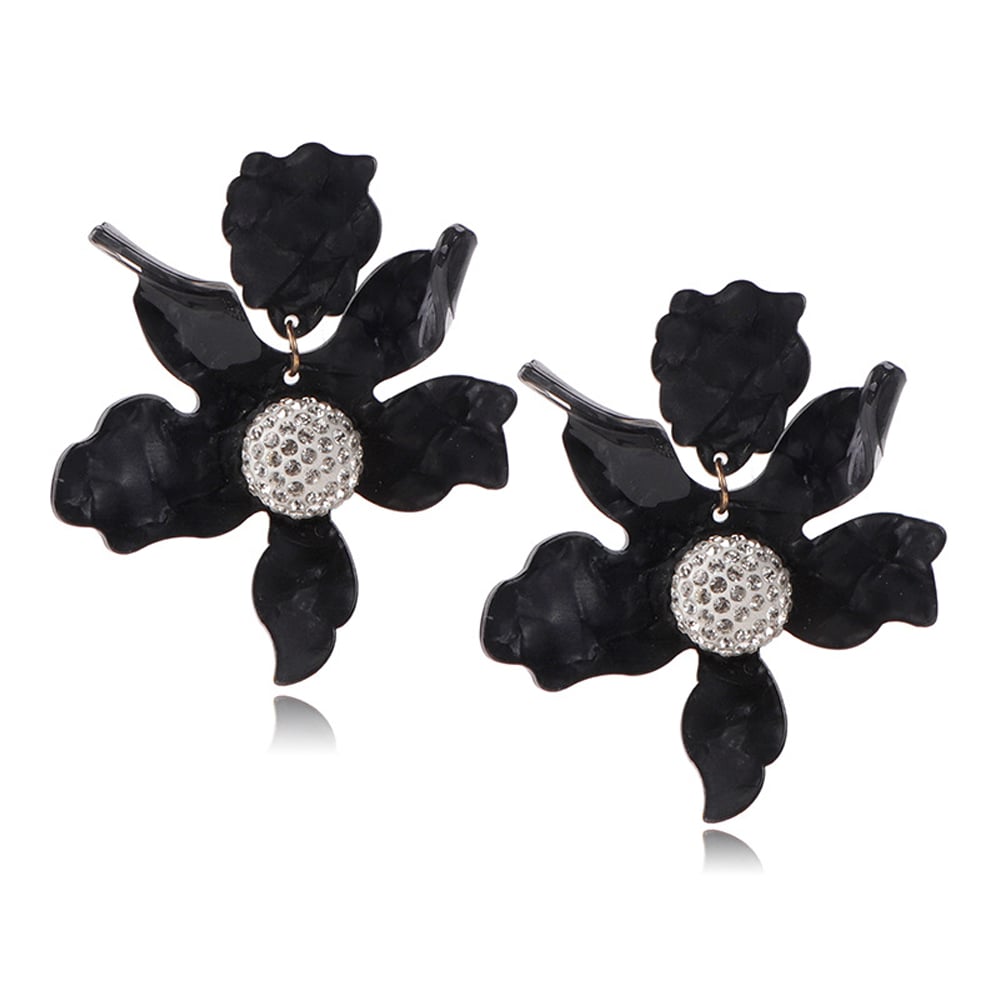 Women'S Exaggerated Fashion White Flower Acrylic Pearl Earrings  Material: Acrylic Modeling: Flowers KMT103834077